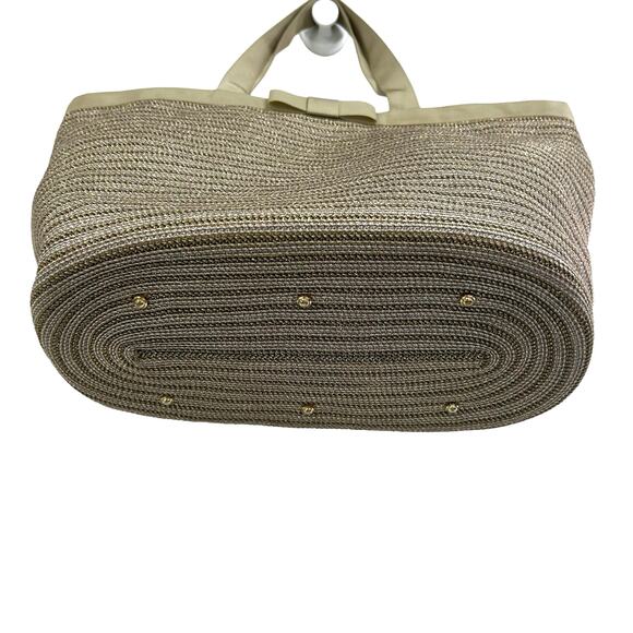 Eric Javits New York Bow Detail Oversized Lined Double Handle Tote Bag - Picture 3 of 7